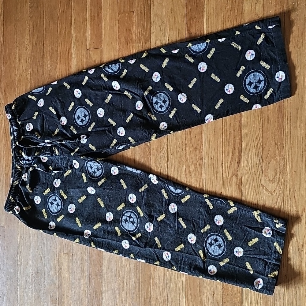 NFL Team Apparel Pittsburgh Steelers Flannel Pajama Bottoms Men's Size Large